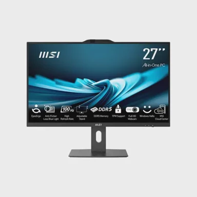 MSI AiO računalo PRO AP272P 14M-867XEU, 27", 1920 x 1080, Intel Core i5-14400, 16 GB RAM, 512 GB SSD, bez operativnog sustava, crna
